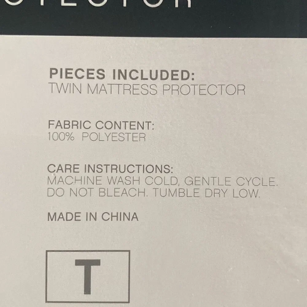 The Linen Shoppe Essentials Collection Mattress Protector Twin Size NEW